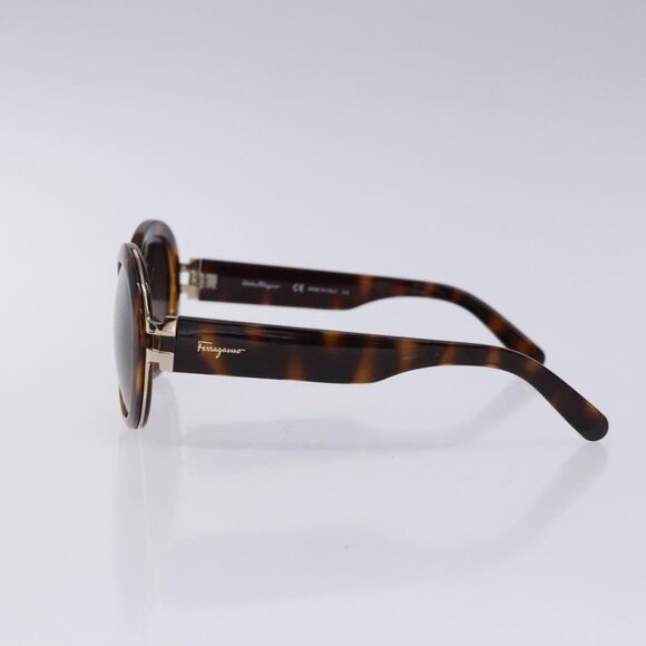 Salvatore Ferragamo Sunglasses plastic Brown Auth